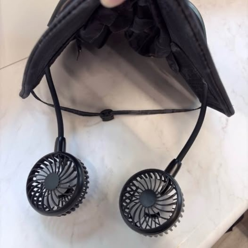 Gift Sun Hat Fan Rechargeable USB Cooling Yard work camping hiking Camo‎ Black